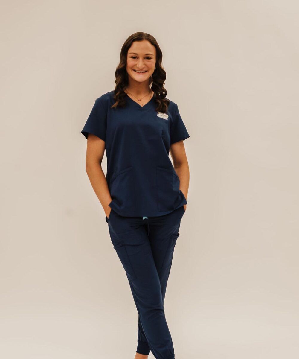 Georgia Southern Scrub Top with Athletic logo